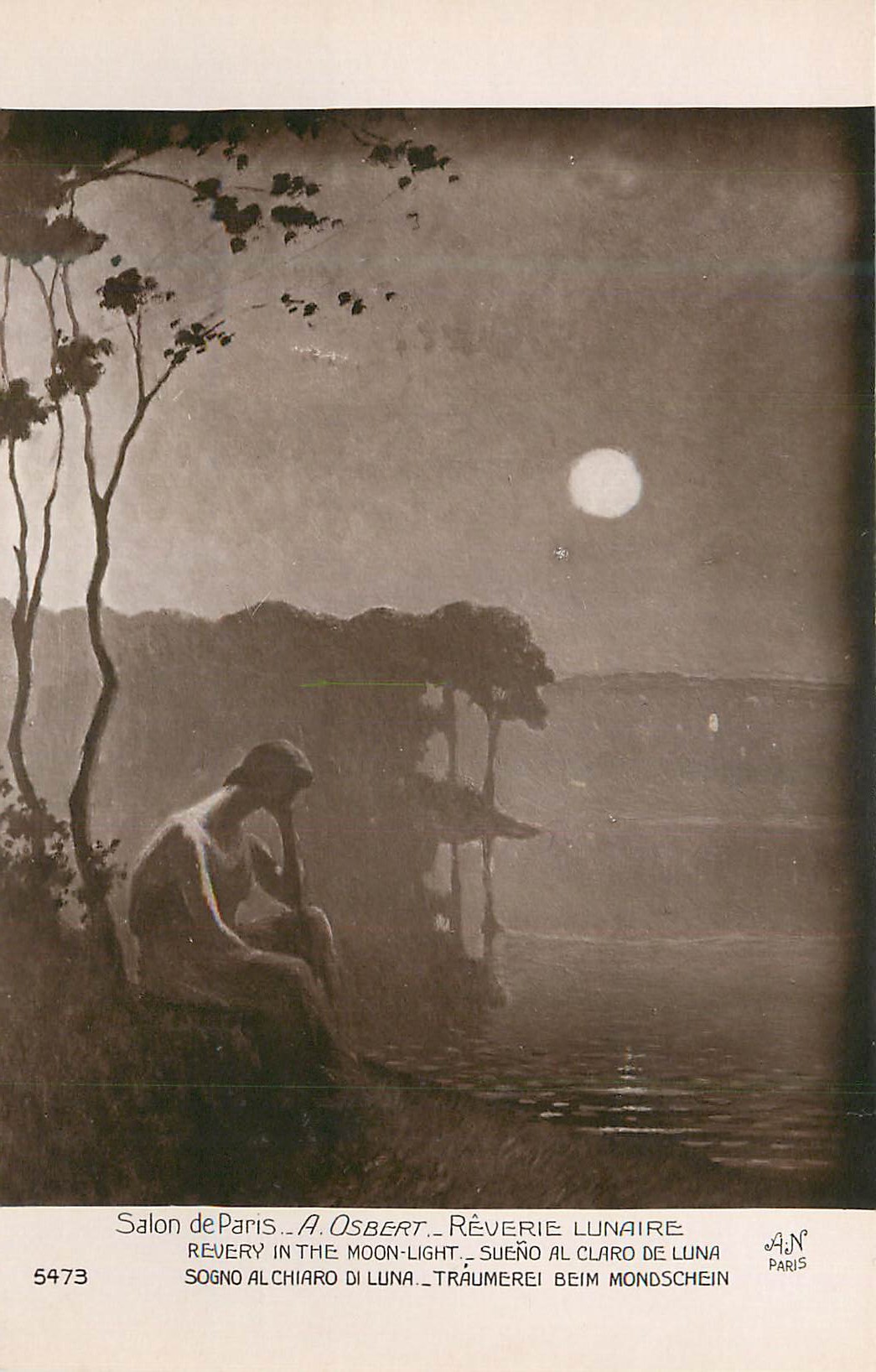CPA Salon de Paris A Osbert Reverie Lunaire